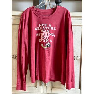 Womens Life Is Good Mickey Mouse Christmas Shirt XL Dark Red - NEVER WORN